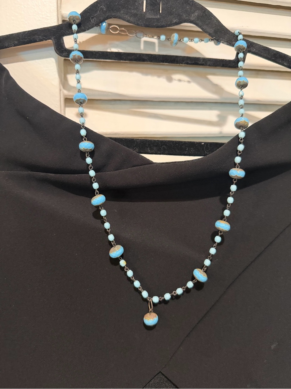 Sundance Catalog Artisan Wire Wrapped Czech Glass Bead Rosary Necklace